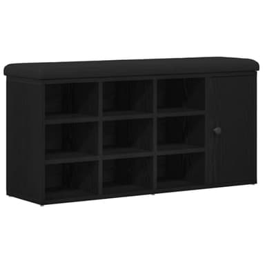 vidaXL Banc de Rangement Chêne Noir 102 x 32 x 50 cm Bois d'ingénierie, Banc de Rangement rectangulaire, Assise Moderne pour Salon, entrée, et Organisation Pratique