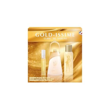ULRIC DE VARENS - Coffret Parfum Gold-Issime - Eau De Parfum Femme 75 ml + Déodorant 125 ml + Vaporisateur de Sac 20 ml - Floral Aldéhydé - Made in France