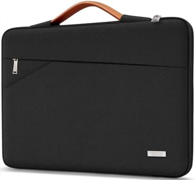 TECOOL 13,3 Pouces Housse Compatible avec MacBook Air 13 13,6 M1 M2 M3 M4(2010-2025), MacBook Pro 13(2012-2022), MacBook Pro 14 (2021-2024), Pochette 13 Ordinateur Portable Sac, Noir