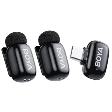 BOYA Mini Micro, Micro Cravate sans Fil pour iPhone 15/16, Android, Microphone Cravate USB-C Ultraléger (5 g), Portée de 100 m, Microphone Lavalier Compact pour Interview, Youtubeur