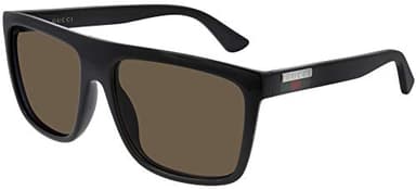 Gucci Lunettes de soleil GG0748S pour homme, noir-marron, 59