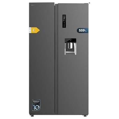 Cecotec American Refrigerator Bolero CoolMarket SBS 559 Dark E. 559L, 177 cm X 90 cm, Class E, Multi Air Flow System, Total No frost, Inverter plus motor.