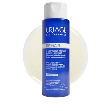Uriage DS Hair Shampooing Traitant Antipelliculaire - Piroctone Olamine - Élimine les Pellicules Sèches & Grasses, Réduit les Sensations de Gêne - Cheveux Brillants et Sains - Sans Savon - 200ml