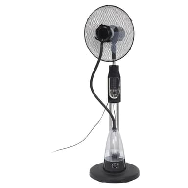C L'AFFAIRE Ventilateur Brumisateur sur Pied Noir avec Télécommande