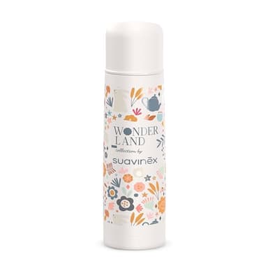 Suavinex, Thermos liquide pour nouveau-né, en acier inoxydable, fermeture hermétique à pression. Boissons chaudes et froides, pour eau chaude. Idéal pour préparer biberon. 500 ml