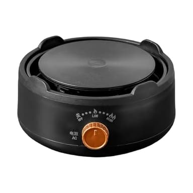 Mini Chauffante Électrique - Réchaud Compact Cuisine Bureau Portable | Plaques Cuisson Camping Voyage Chauffage | Appareil Inox Petit Format Chauffe Rapide Sécurisé, Cuisinière Grise Stable