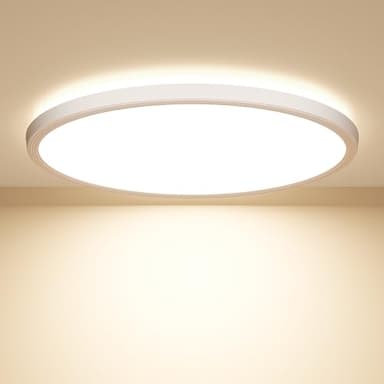OUILA Ø22CM Plafonnier Led, 18W Moderne Lumiere Plafond Etanche 4000K Rond Plafonnier Luminaire 1600LM Plafonier Salle de Bains, Salon, Chambre, Cuisine, Balcon, Couloir
