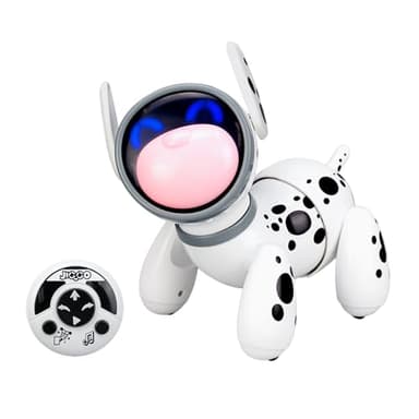 Silverlit - Ycoo - Chien Robot Jiggo – Robot Chien Interactif avec Télécommande – Nez Lumineux Émotionnel & Capteur Tactile – Réagit aux Caresses