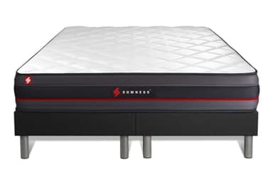 Ensemble Double sommier + Matelas Regen à mémoire de Forme 160x200 | Epaisseur : 24 cm | Confort : Ferme