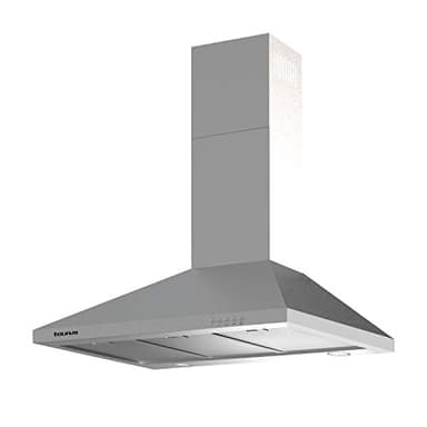 Taurus PR90IXAL Hotte aspirante décorative en acier inoxydable, largeur 90 cm, 650 m3/h d'extraction, 3 vitesses, commandes mécaniques, efficacité A, 200 W, filtres aluminium lavables multicouche, LED