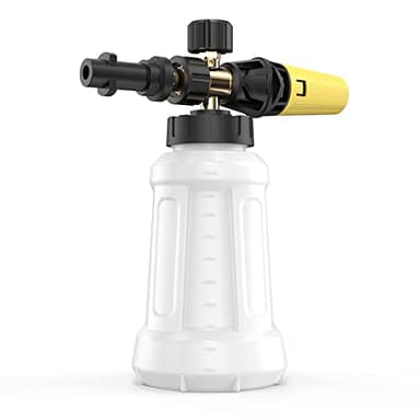 Lance à mousse à neige pour nettoyeur haute pression Karcher K2 K3 K4 K5 K6 K7 - Canon à mousse de rechange amélioré Connect & Power - Distributeur de savon en mousse épaisse - Buse de pulvérisation