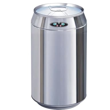 Poubelle de cuisine automatique 30L CAN en acier INOX forme canette avec seau