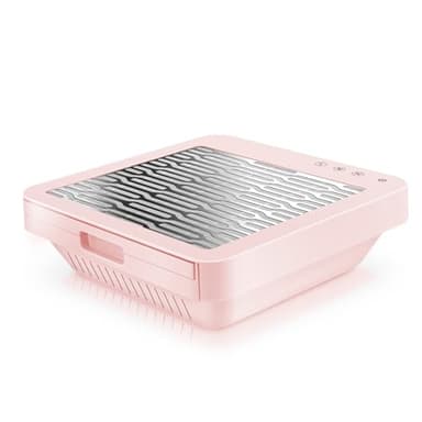 Aspirateur Ongle Manucure, Aspiration Réglable, Professionnelle Onglerie Aspirateur Collecteur de Poussière Ventilateur Aspirateur Table Ongle avec Filtre Remplaçable, Rose NDC8