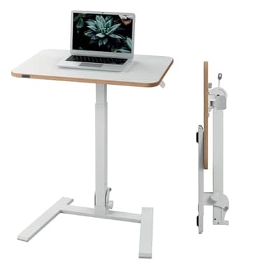 Leitz Ergo Bureau Assis-Debout Compact Pliable: Bureau Amovible, Ergonomique et léger avec poignée intégrée, pour télétravail, Fonction pupitre Pratique, Jusqu’à 20 kg, 65cm x 46cm, Blanc, 65880001