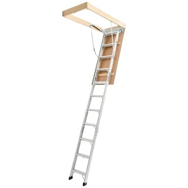 VEVOR Échelle de Grenier, Capacité Charge 170 kg, Escalier de Grenier Escamotable, Hauteur Installation 3 à 3,13 m, Marche 80 mm, Échelle Pliable Polyvalent Aluminium, pour Accès Pratique aux Greniers