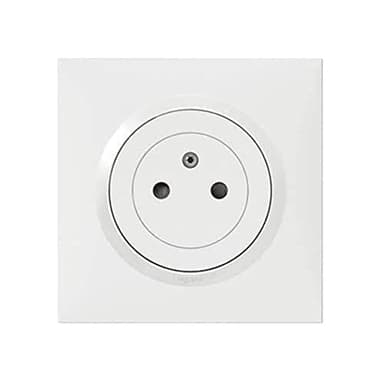 LEGRAND - Prise Electrique Murale 16A avec Terre dooxie Surface + Plaque Carrée - Prise 2P + T Affleurante avec Fond Rétractable - Blanc - Lot de 10