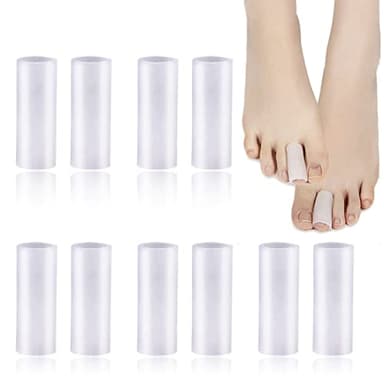 10 PCS Protége Orteil Silicone, Protection Doigt de Pied, Protecteurs Tube Orteil, Nouveau Matériel, Capuchons Orteils Gel, Idéal Pour Ampoules, Callosités, Soulagement de La Douleur de Friction.