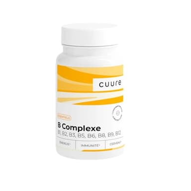 Vitamine B Complexe - CUURE - Formes Hautement Assimilable - Vitamine B1, B2, B3, B5, B6, B7, B8 / Biotine, B9 / Acide Folique & B12-180 Jours - Vegan - Fabriqué en France