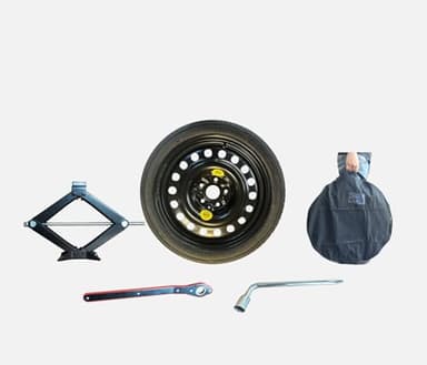 Kit de roue de secours 18" compatible avec Peugeot 3008,5008 (5 trous) Citroen C5 Aircross DS 7 (Crossback), Opel Grandland X avec Cric, Clé et Sac 135/80r18