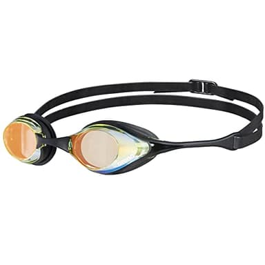 ARENA Cobra Original Swipe Mirror Lunettes de Natation Unisex Adulte Race, Lunettes de Natation avec Verres Miroir, Anti-buée, Protection UV, 4 Ponts de Nez Interchangeables