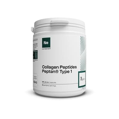 Nutrielement Collagène Peptide Type 1 120 Gélules - 3200mg Collagene hydrolysé par dose - Complément alimentaire Tendons, Articulations, Peau et Cheveux | Nutrielement By Nutrimuscle