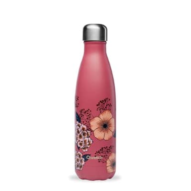 Qwetch - Bouteille Isotherme Originals Anémones 500ml - 24h Froid et 12h Chaud - Etanche & Réutilisable - Gourde inox isotherme pour Sport, Voyage, Bureau, Randonnée
