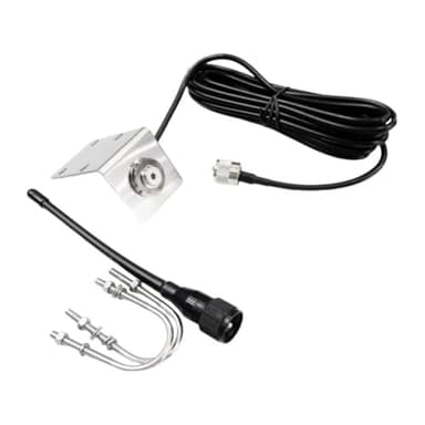 Jnchdghwa Antenne Marine VHF 156-163 MHz, Mât Étanche avec Câble RG-58 de 5 M, Support en L pour Bateau, Voilier, Yacht.