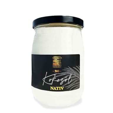 Huile de coco bio - 1000 ml - 100 % vierge - Idéale pour rôtir, cuire, frire et pour les soins de la peau et des cheveux - Pour chiens et chats - Végétalien - Taste Market
