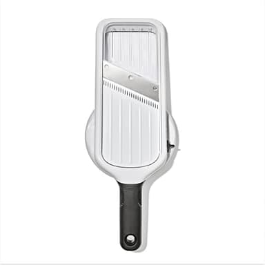 Mandoline manuelle de précision OXO Good Grips - Mandoline compacte réglable avec 5 réglages de lames pour couper en julienne et en tranches - Poignée antidérapante - Lavable au lave-vaisselle