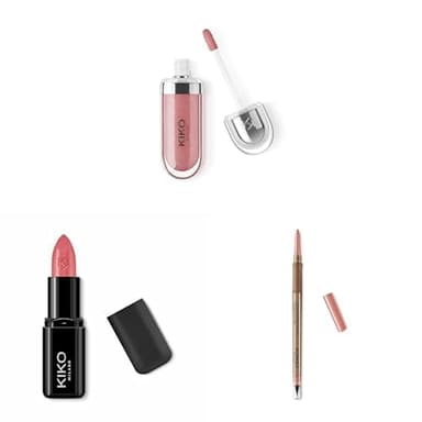 KIKO Milano 3D Hydra Lipgloss 35 | Softening Lip Gloss For A 3D Look, Smart Fusion Lipstick 405, Rich And Nourishing Lipstick With A Bright Finish and Colour Precision Lip Liner 03 | Lip Pencil