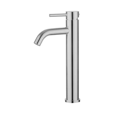 Ibergrif M11203A, Robinet de Lavabo, Robinet Mitigeur Lavabo Haut de Salle de Bains avec Bec Haut, Mitigeur avec Raccordement Eau Froide/Chaud, Gris
