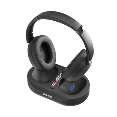 Casque TV sans Fil pour Seniors, avec Station de Charge Et éMetteur, Confortable, Longue DuréE de Vie de la Batterie, RéGlage Facile Du Volume, IdéAl pour Les Personnes âGéEs Qui Regardent la TV