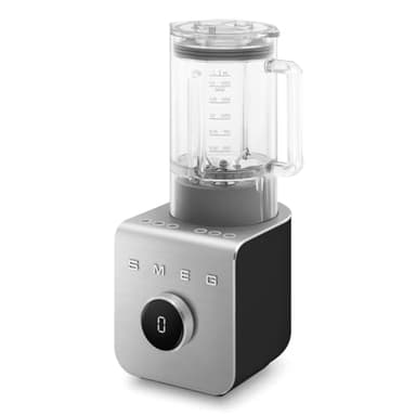Smeg, Blender Haute Performance BLC01BLMEU, avec Accessoires Inclus et Fonction Pulse, 5 Programmes Préréglés, 9 Niveaux de Vitesse, 2 Modes, Carafe Amovible, Puissance 1400W, Noir