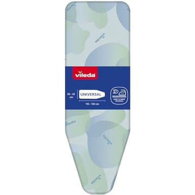 Vileda 172217 Housse de planche à repasser 2 en 1 de qualité supérieure, adaptée aux planches de 110 à 130 x 30 à 45 cm, ‎bleu / vert