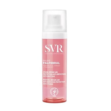 SVR – Palpebral Baume – Baume apaisant réparateur anti-grattage – Pour visage et contour des yeux secs, irrités, à tendance atopique – Acide hyaluronique, omégas 3-6-9, céramides AD – 30 ml