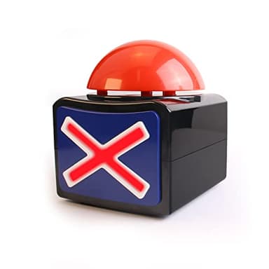 BEAN LIEVE Game Buzzer - Programme de Jeu Buzzer avec lumières et Sons d'alarme Trivia Quiz Got Talent Buzzer, Buzzer de Quiz de Classe pour Enfants, Bouton Buzzer Rouge pour Family Feud Game