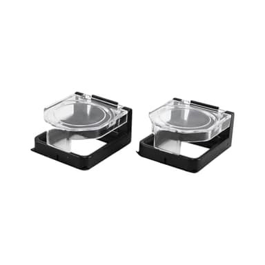 Alide Lot De 2 Caches Pour Interrupteur À Bouton-poussoir D'alimentation Avec Ruban Adhésif Double Face, Protection Étanche, Anti-collision Et Anti-poussière Pour Trou De Montage De 26 Mm