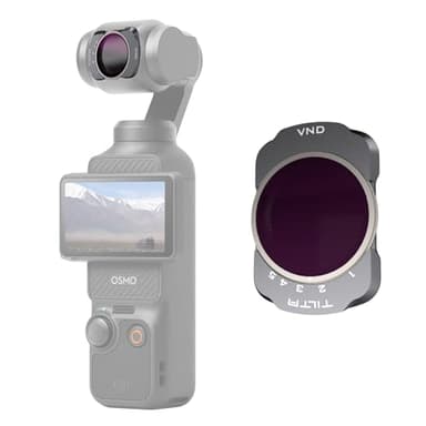 Tilta Pocket 3 Filtre Variable ND2-32, Filtre Magnétique VND 5-Stop Compatible avec DJI Osmo Pocket 3, Verre Optique Ultra-Fin à Revêtement Polyvalent TF-OP3-VND