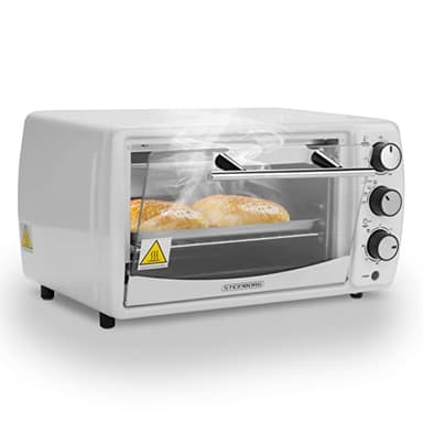 Mini four 13 l, 1200 W, 65 à 230 °C, avec minuteur, plaque ramasse-miettes rabattable, petit
