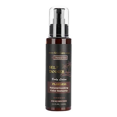 Sonew Crème Bronzante Lotion Auto-Bronzante biologique Bronzage sans Développe Hale et Bronzage Doré sans Traces en Quelques Heures sur le Visage le Corps