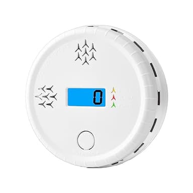 Détecteur d'alarme monoxyde de Carbone, détecteur d'alarme Co avec Affichage numérique, certifié en50291, pour Alarme sonore 85db à la Maison, au Bureau (Batterie Non Incluse)