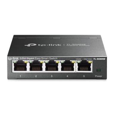 TP-Link TL-SG605E Switch Ethernet Gigabit 5 Ports Gigabit Hub RJ45, Switch Manageable, Boitier Métal, Plug-and-Play, Durable et Silencieux