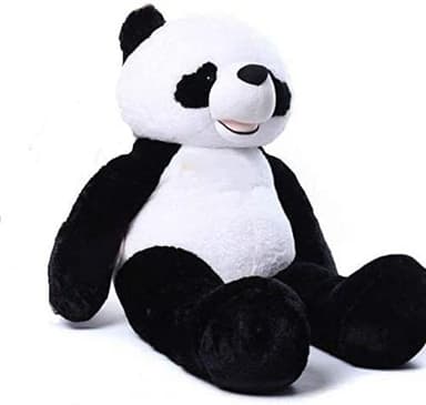Bananair - Peluche Géante Panda - Assemblé en France - Nounours Géant XXL Ultra Doux et Moelleux, Câlins Assurés pour Anniversaires, Déco Chambre, Célébrations (160 cm)