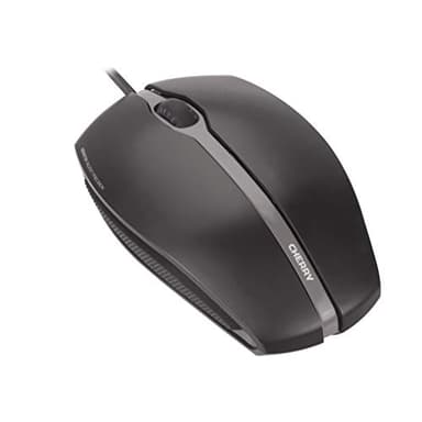 CHERRY GENTIX SILENT, souris filaire, souris silencieuse sans clic, ergonomie parfaite, capteur précis, Noir
