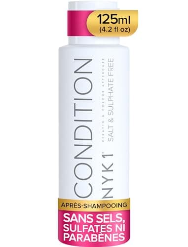 NYK1 Apres Shampoing Sans Sulfate – Apres Shampoing Sans Sulfate Sans Silicone Sans Paraben 500ml/ Soin Demelant Cheveux Secs et Colorés/Protège Votre Lissage Bresilien Pour Des Cheveux Brillants
