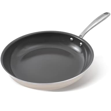 Poêle en Céramique Antiadhésive, Poêle à Frire Antiadhésive de 24cm, Poêle à Œufs pour la Cuisine, Sans PFOA, PTFE et PFAS, Compatible Induction, Convient pour le Four et la Lave-vaisselle.