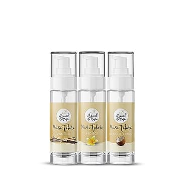 Musc Tahara Aromatisé Pack Best Vanille Monoï Coco Ajmal As Safar® lot de 3 Musc Blanc intime 5ml (pochon en velours + lingette offerte)