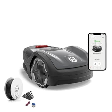 Husqvarna Robot Tondeuse Automower® Aspire™ R4 pour 400 m² de Surface I Tondeuse à Gazon sans Fil Robot contrôle Via l'application Connect (avec Commande vocale, Wi-FI, Bluetooth) avec kit