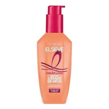 L'Oréal Paris - Sérum Lissage de Rêve - Protecteur de Chaleur 230° et Anti-Frisottis 24h - Enrichi en Kératine Végétale et Beurre de Cacao - Tous Types de Cheveux - Elseve Dream Long - 100 ml
