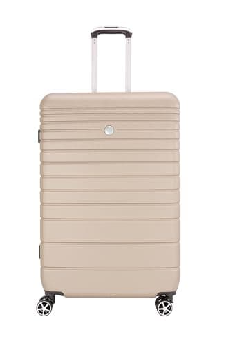 VIDA since 1995 Valise Rigide VR611B roulettes Double Rapport Qualité/Prix (Beige (Champagne), L-SOUTE-99L-4Kg-51x30x77cm)
